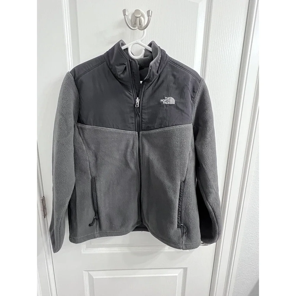 The North Face Women's Fleece Jacket Large Black Gray Outdoor Coat